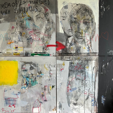 Memories Mingled With Shadows, Acrylic on canvas, 120x120 cm, €2390