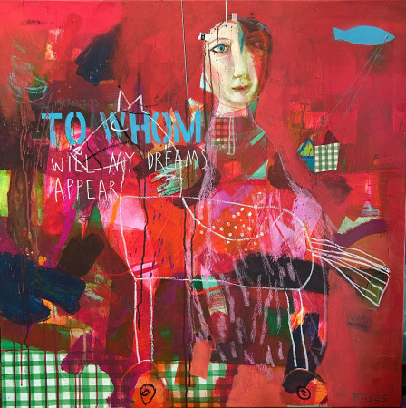 To Whom Will My Dreams Appear, 2025, Acrylic on canvas, 100x100 cm, €2190