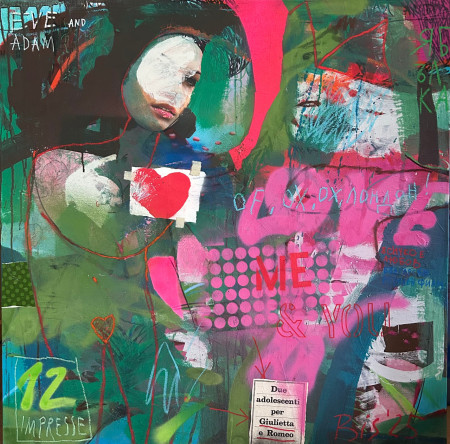 Eve & Adam, 2025, Acrylic on canvas, 100x100 cm, €2190